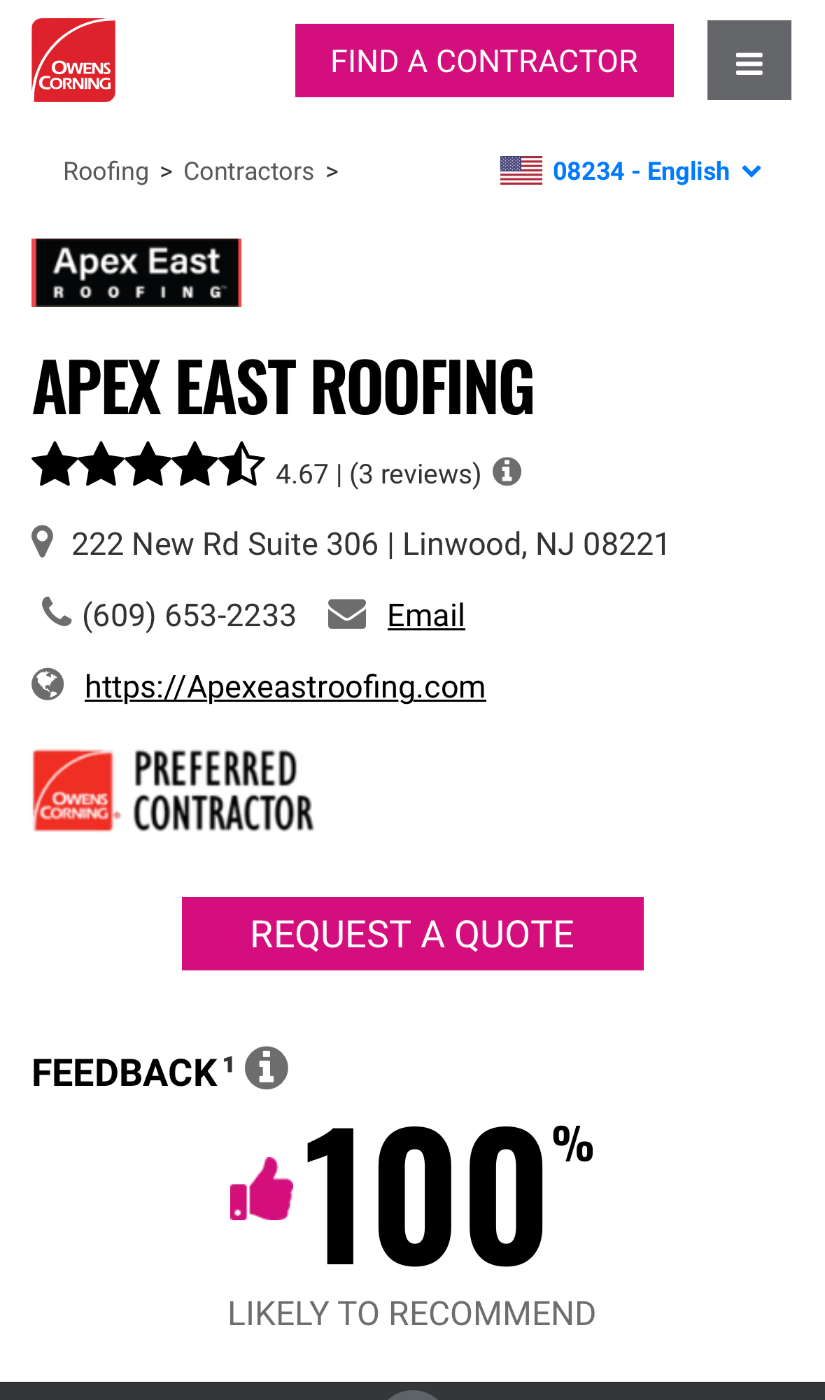 We Are An Owens Corning Preferred Contractor