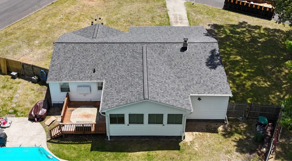 roofing harrisburg nc slatestone gray after